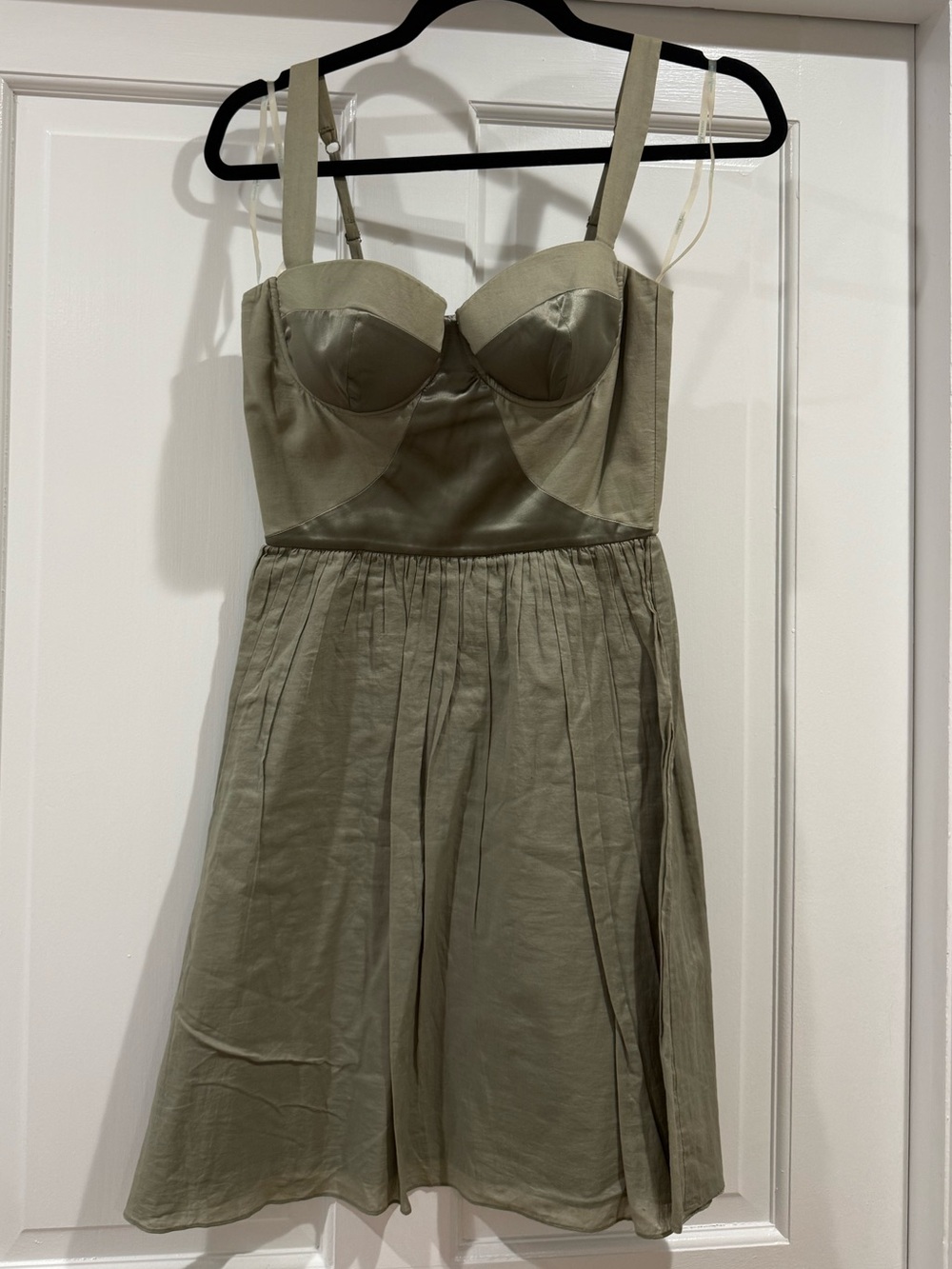 Guess by Marciano Olive Green Strappy Fit-and-Flare Mini Dress size 0